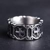 Hip Hop Personality Japanese and Korean Retro Cross Ring Male Thai Silver Trendy Male Index Finger Single Versatile Jewelry