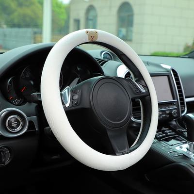 Nové auto potah na volant Roztomilé kreslené auto s protiskluzovou rukojetí Rukavice z lnu Vnitřní potah na volant