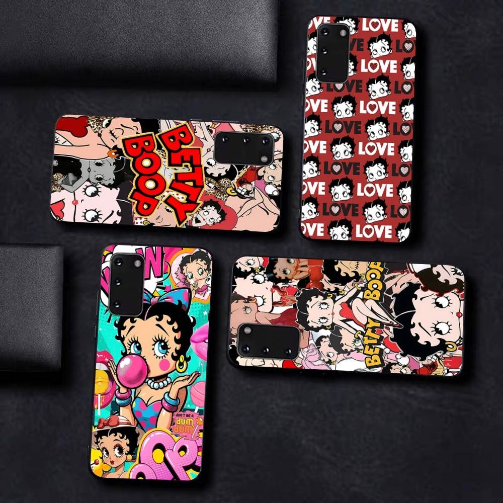Cartoon B-Betty B-Boop Phone Case For Samsung S 24 Fe 25 Ultra Plus 20 Lite 21 30 22 23 24 22 Ultra 5G Fundas
