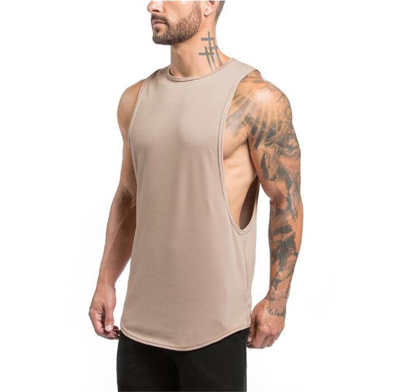GYM ANIMAL Fitnessstudios Kleidung Bodybuilding Tanktops Herren Hemd Fitnesskleidung Weste Singlet Ärmelloses Hemd Einfache Baumwolle Muskel Unterhemd