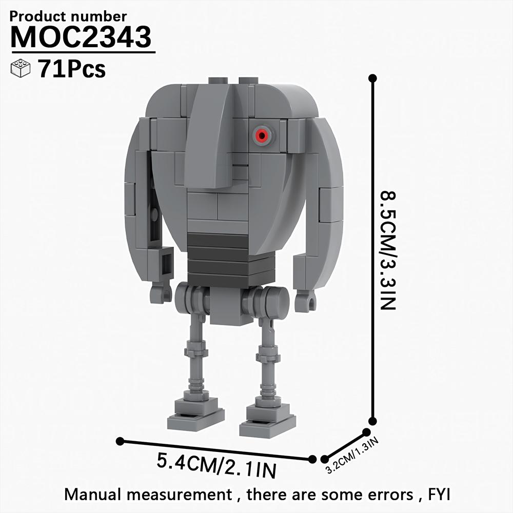MOOXI MOC Space War Brickheadz Interstellar Sci-Fi Robot Compatible Figures Building Blocks Adults Toys For Children Gift Bricks