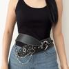 Heavy-Duty Rivet Leather Belt Y2k Dress Jeans Belt Niche Design Women's Waist Belt  Jeans Accessory