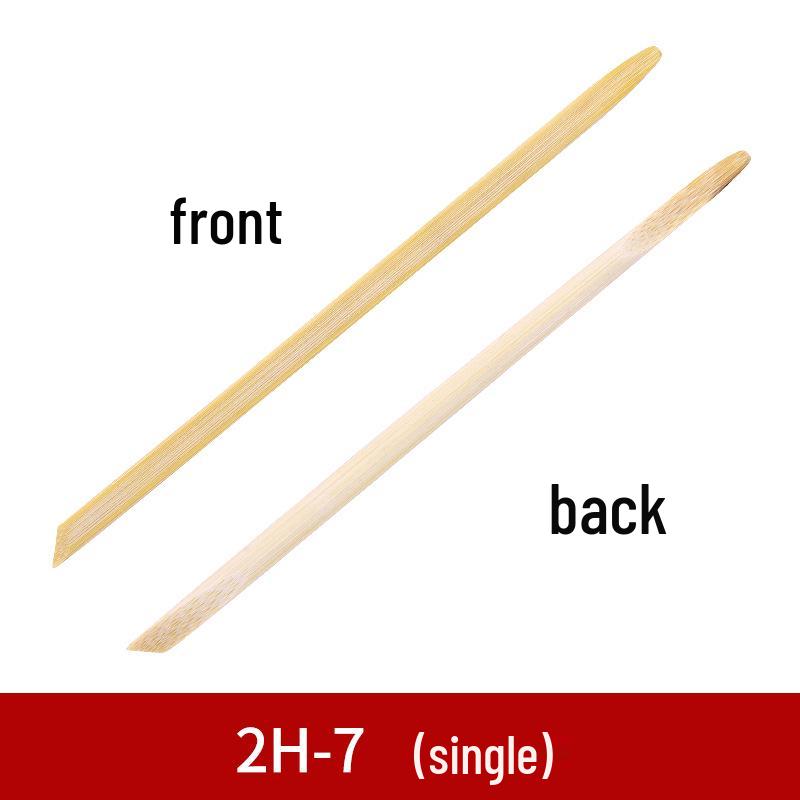 Bamboo Clay Sculpture Set: 7-Piece Round Head Scraper Tools for Buddha Statue Carving and Pottery Craft Trimming.