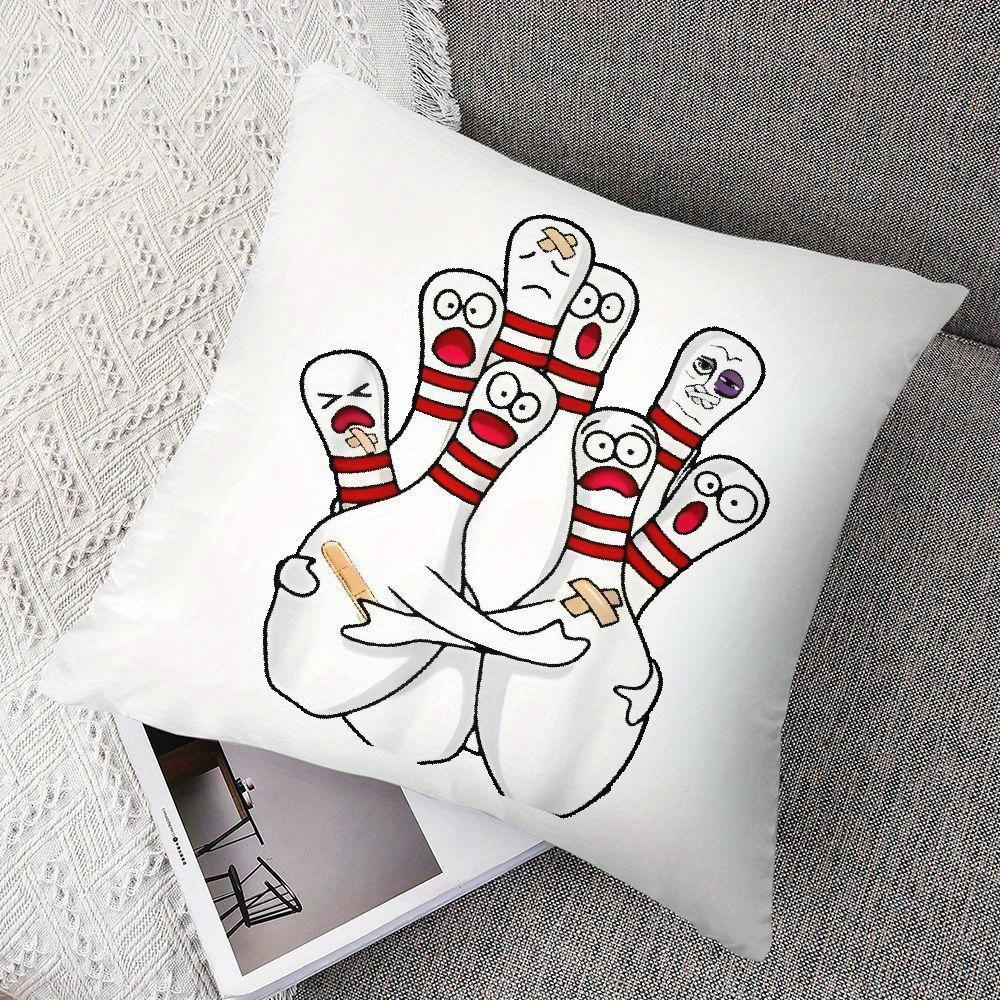 Bowling Pins Pillow - Quirky Home Decor, Adds Humor, Fun, a Strike of Playful Charm, and Sporty Vibes To Your Living Space"