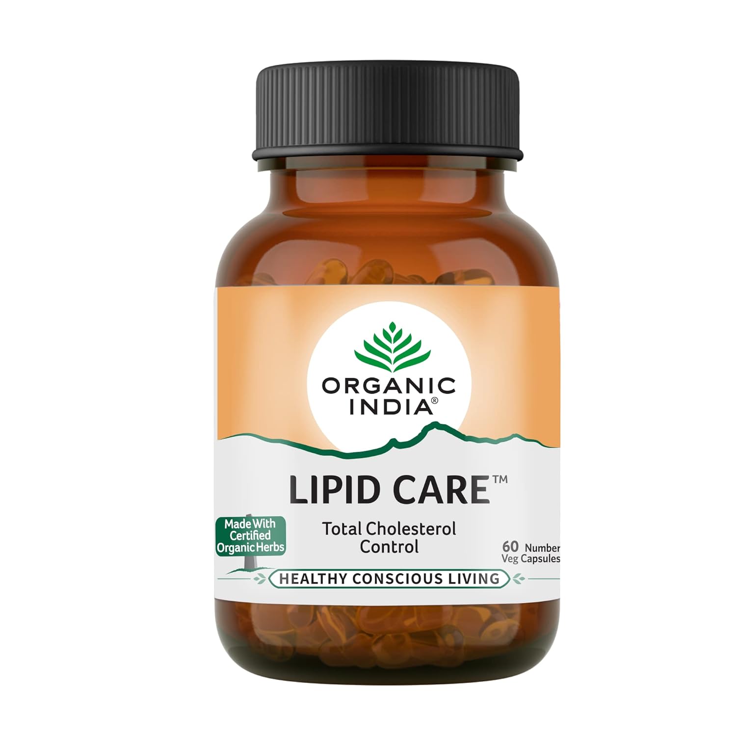 

Organic India Lipidcare Herbal Capsules For Daily Wellness Support And Balanced Lifestyle 60 Capsules Bottle
