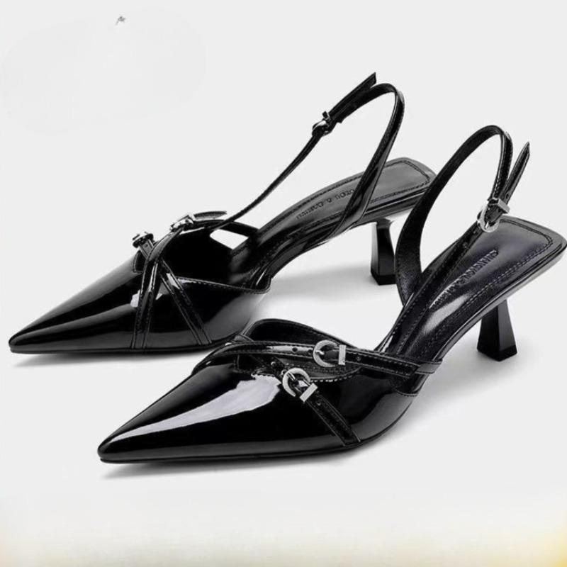 Fashion Women's High Heels Sandals Designer Pointed Thin Heels Sandals Fashion Banquet Party Shoes 2025 Summer Mules Shoes Women's Pumps