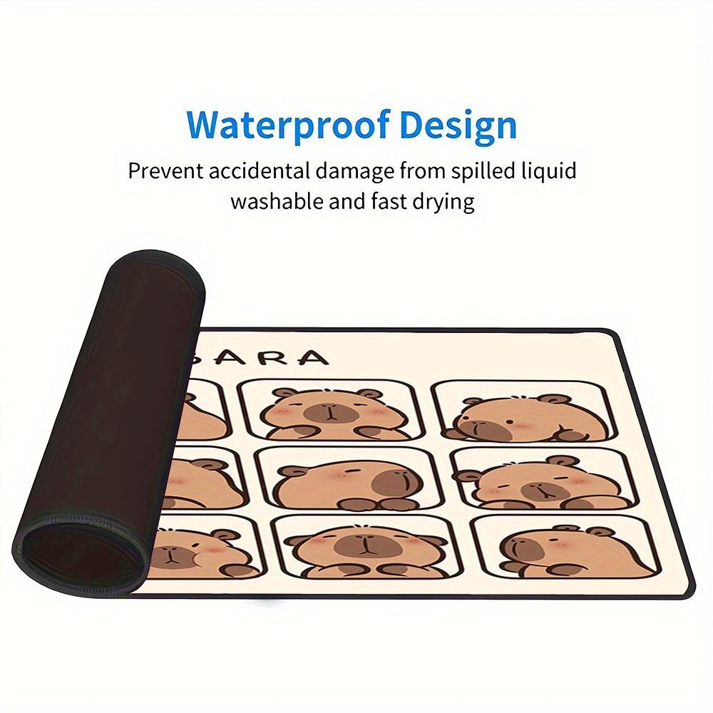 Large Multi-Size Non-Slip Rubber Base Capybara, Cute, Expressions Mouse Pad, Stitched Edges Keyboard Desk Mat for School, Office, Home, Gift