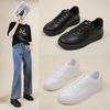 Zapatos planos blancos pequeños para mujer, calzado deportivo a la moda para trabajar y viajar, ligeros, primavera y otoño,