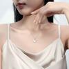 FY-N001392B  925 Silver 'Three Women's Forest Style Leaf Collarbone Chain Niche Light Luxury High-end Feel