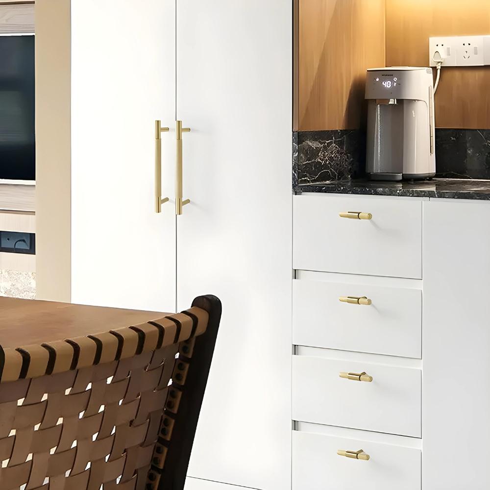 Furniture handle gold railing long elegant drawer retro brushed 128