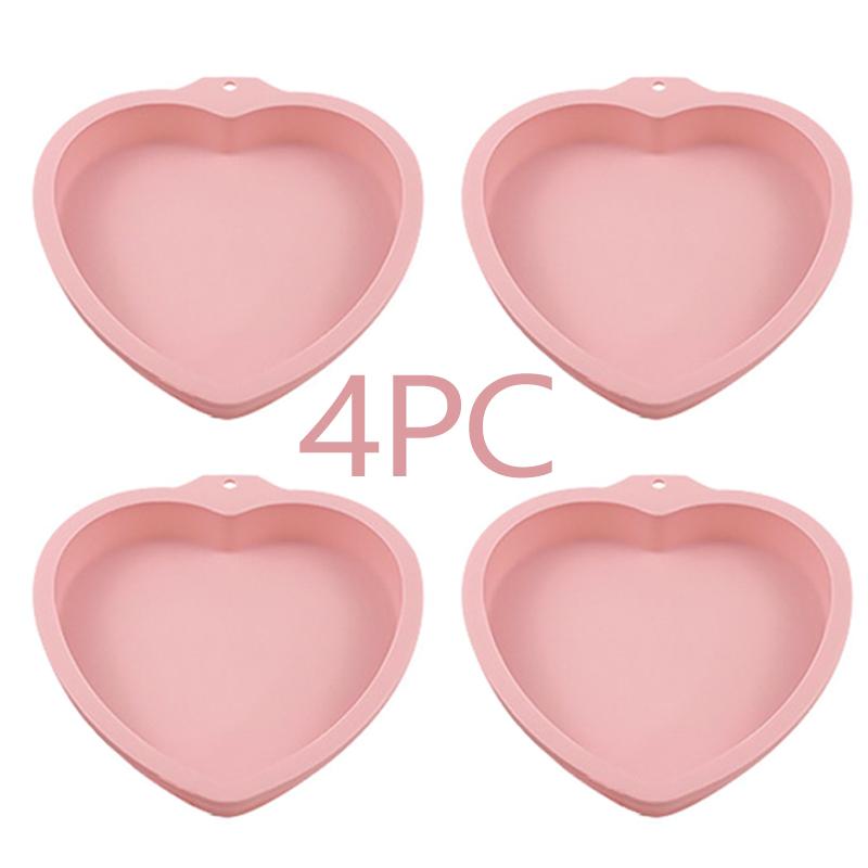 Layer Bakeware Molds Heart Round Silicone Cake Pan Cake Mold Round Heart Dessert Cutting Cakes Mould Muffin Baking Tools