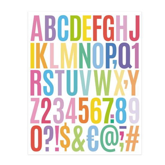 500 Pcs Letter Stickers 2 Inch Self Adhesive PVC Stickers Waterproof Alphabet Decals Mailbox Numbers Labels for Water Bottle