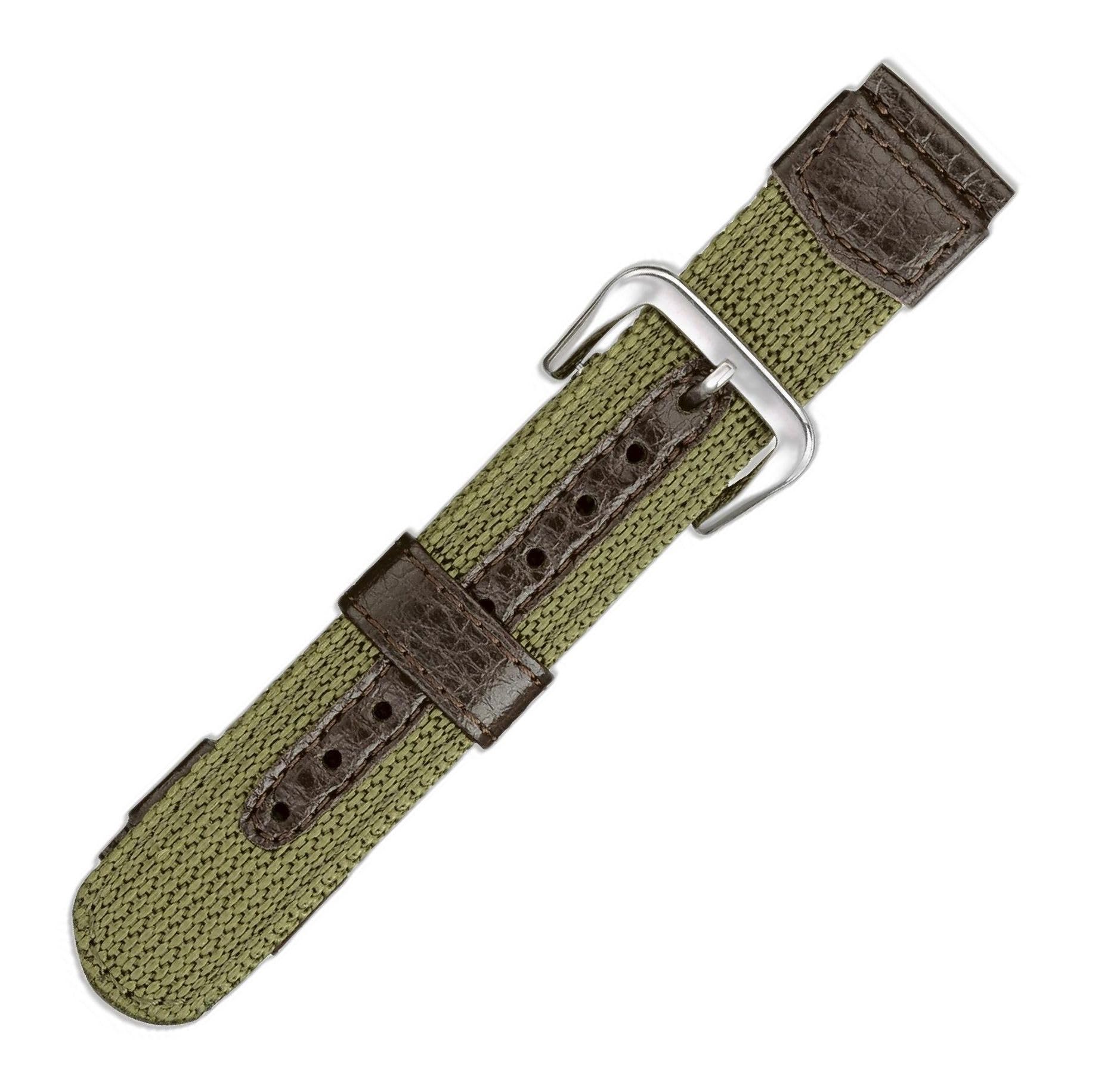 

[Maruman] [EICO] Watch Band, NylonSynthetic Leather, Made in Japan, Size S 22044, Khaki, 18mm