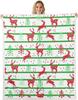 Reindeer Fleece Blanket Santa Claus Warm Plush Sherpa Blanket Sleigh Pine Snowman Squirrel Fuzzy Plush Throw Gift Box Merry