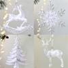1Pcs Christmas Pendants Decoration Glitter Xmas Tree Snowflake Elk Candy Hanging Ornaments For Home New Year 2023 Navidad Gifts