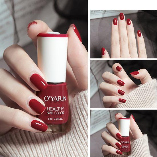 8ml Nail Polish Gel Tearable Water-Based Healthy Extract Fragrant Colorful Manicure Polish for Home