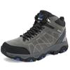 Men's High-Top Leather and Fur Hiking Boots - Warm, Non-Slip, Winter-Ready
