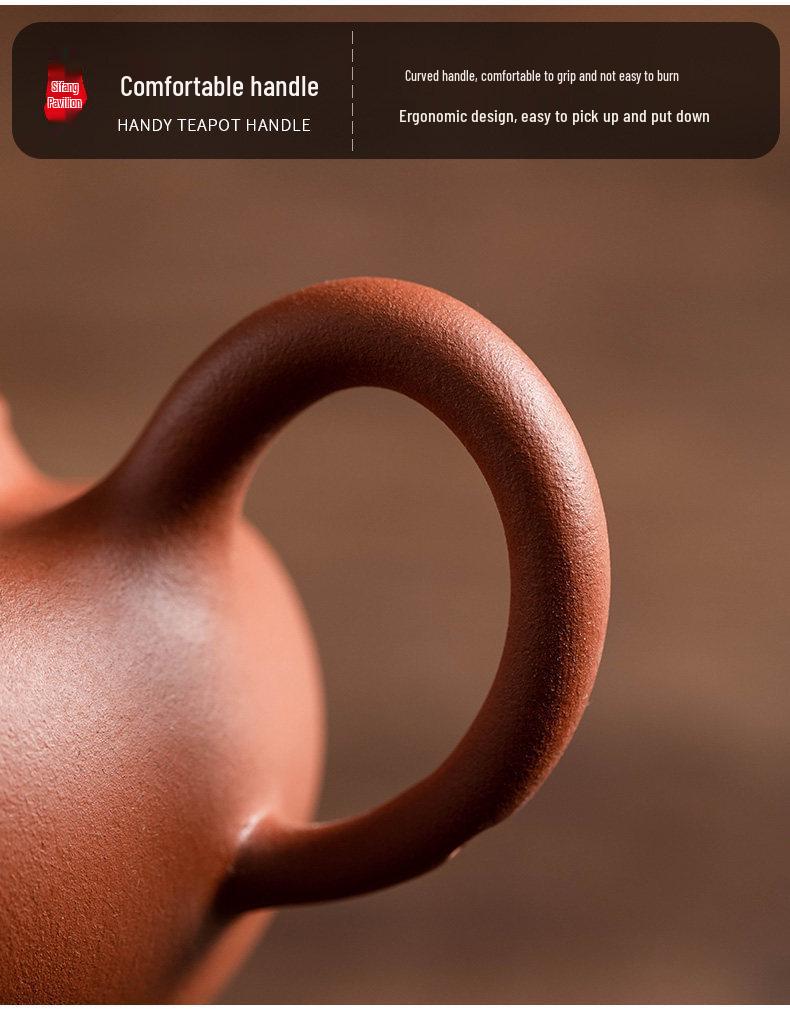Yixing Handmade Purple Clay Gongfu Teapot - Original Red Clay, 2026 Model for Home Brewing.