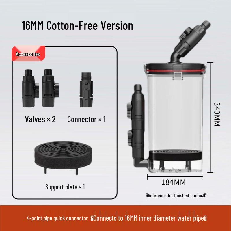 "Nitley No. 2 Non-Powered Aquarium Filter with High-Density Cotton"