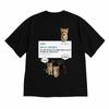 Korean Lucky Hamster Kitten Short Sleeve Printed Tshirt for Unisex and Unisex Cutester Cat Emoji Pattern Casual Tshirt Kawaii Ham