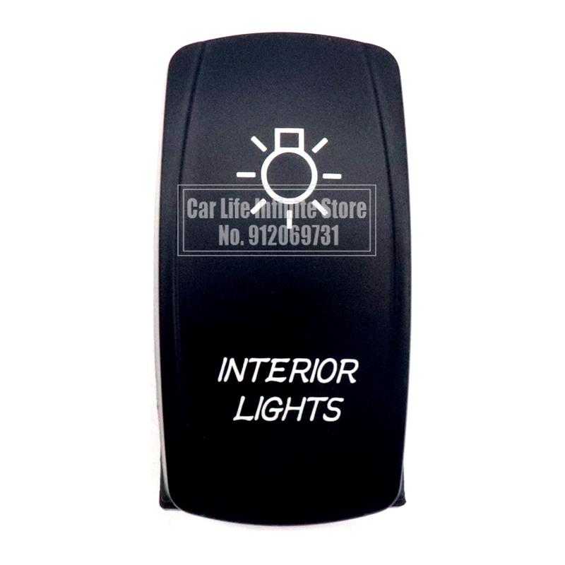 

12V 24V 20A Автомобільний човен Перекидний перемикач Водонепроникний синій світлодіодний ліхтар 5/7Pin ON-OFF SPST для морських квадроциклів Авто вантажівка Trailer RV