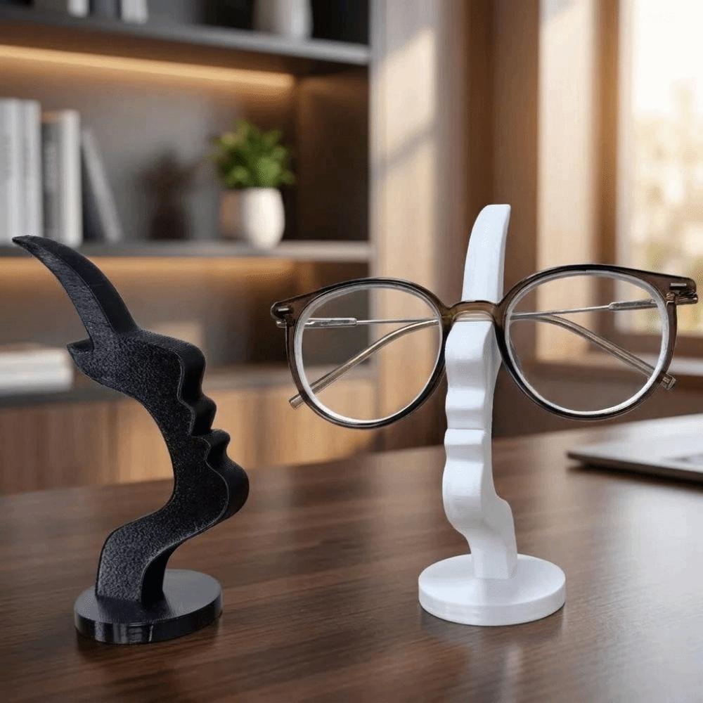 Curved Design Side-Face Shaped Eyeglass Holder Creative Artistic Desk Decor  Art Storage