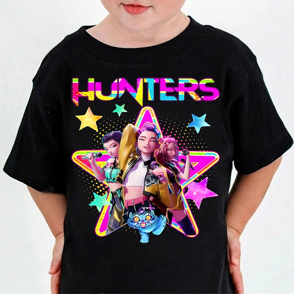 2025 Hot Movie Soft Cotton Baby Girls T Shirt Children's Clothing KPop Demon Hunters Fans Gifts Kids Clothes Tops T-shirt