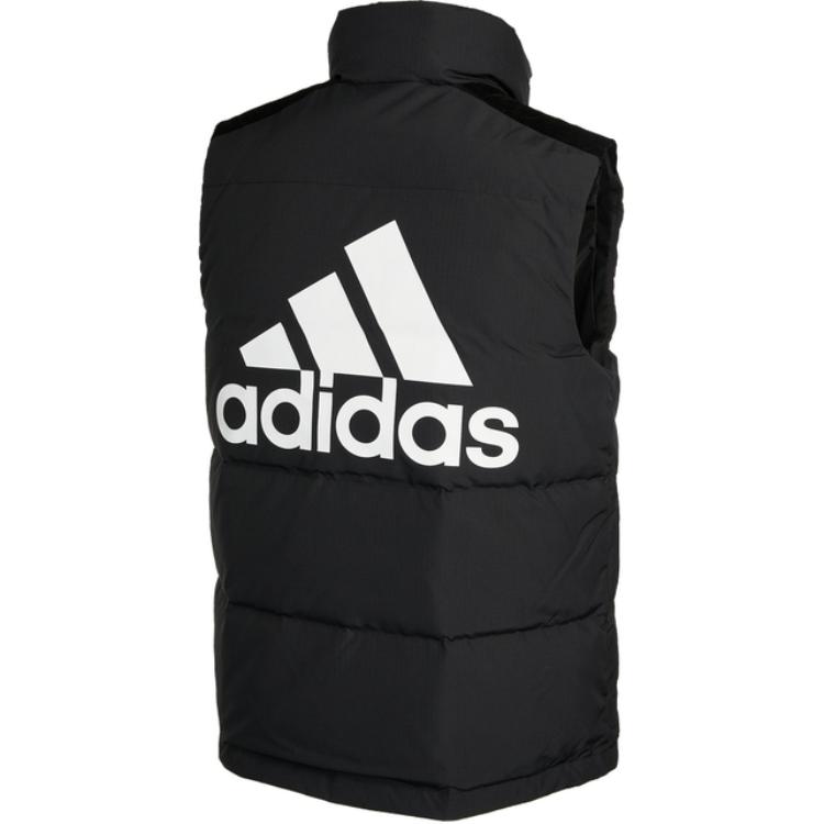 Adidas Solid Color Stand Collar Zippers Brand Logo Print Vest Teenagers H45048
