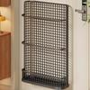 Wall Mounted Umbrella Holder Metal Mesh Storage Rack with Drip Tray & Installation Kit for Home Entryway
