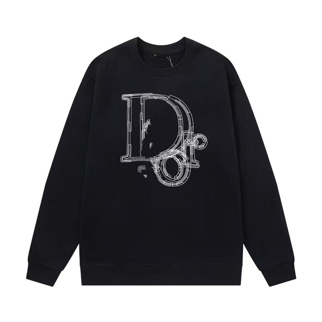 DO Marka Sonbahar/Kış Unisex 420g Harf Baskılı Bisiklet Yaka Kapüşonlu Sweatshirt - Yeni Gelen