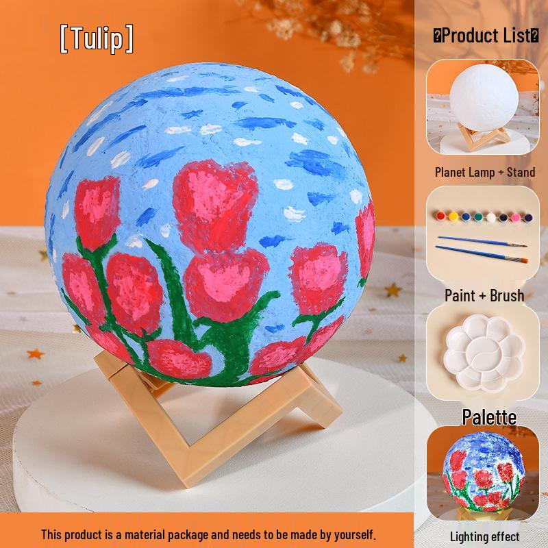 

Набор для создания мозаичной лампы-планеты ручной работы - Креативный подарок в виде лунной лампы