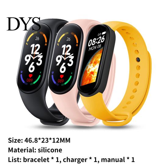 Smart Watch M7 IP67 Waterproof Activity Tracker Color Wristband Screen Heart Rate Monitor Sport for Men