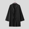INCERUN Cardigan Kimono da Uomo Oversize a Spacco Manica Lunga Monocolore Aperto Davanti