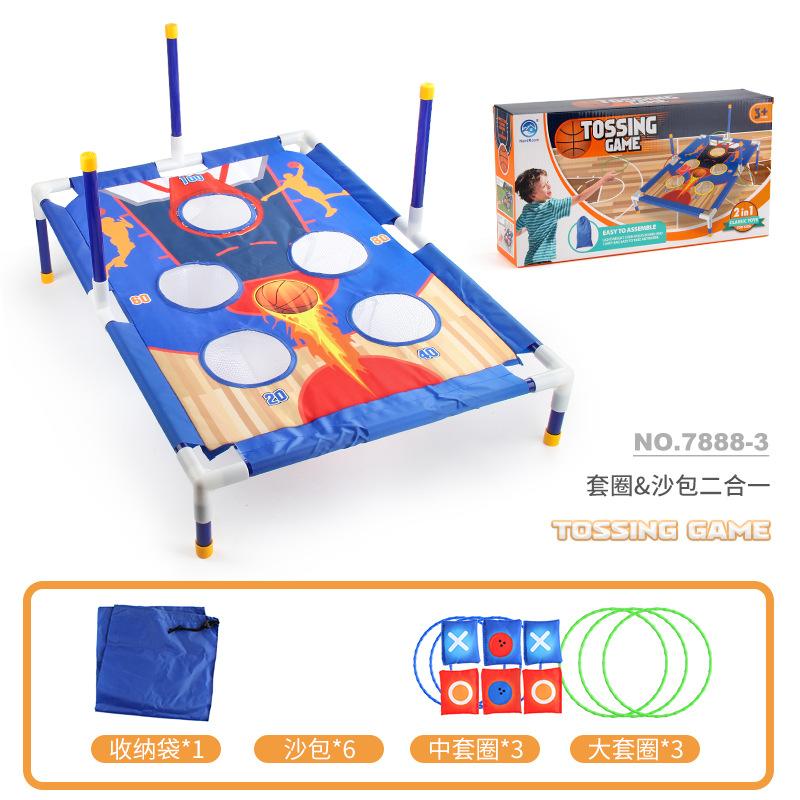 

Children s Indoor And Outdoor Sports Toys Throwing Sandbags Parent-child Interactive Exercise Throwing Board Ring синий
