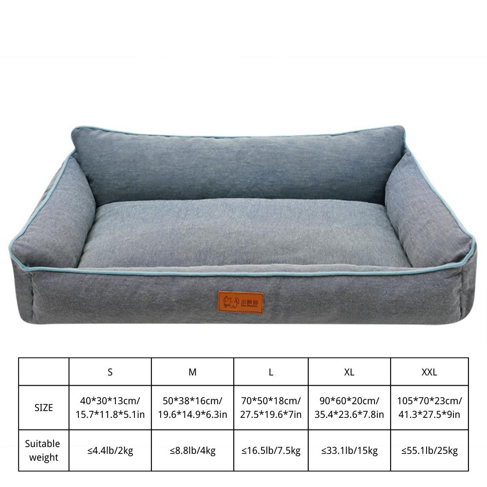 

Лежанка для собаки, Водонепроницаемый диван-кровать для собаки для средних собак, Кровать-кушетка для питомца из пенопласта с эффектом памяти съемным моющимся чехлом и нескользящим дном S