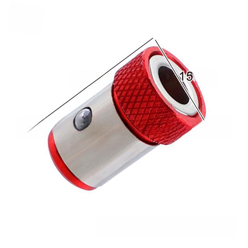 

Універсальна магнітна головка викрутки з кольоровим металевим кільцем позиціонування [7g] червоний