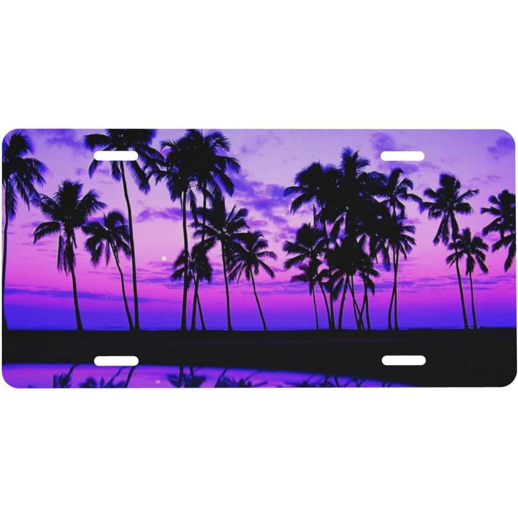 Vintage Plaque Landscape Mountain Beach License Plate Vanity Novelty Metal Tin Sign Garage Bar Pub Club Home Wall Decor XInch