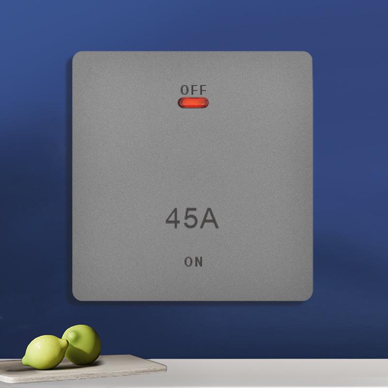 Priză UK 13A pentru perete gri cu încărcător Type-C și USB