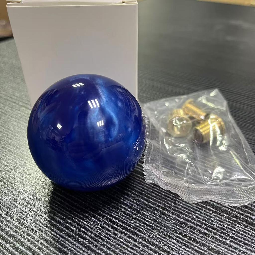 Premium Acrylic Round Ball Knob Comfort Grip Gear Shift Knob With 3 Copper Adapters For Most Cars Interior Accessories