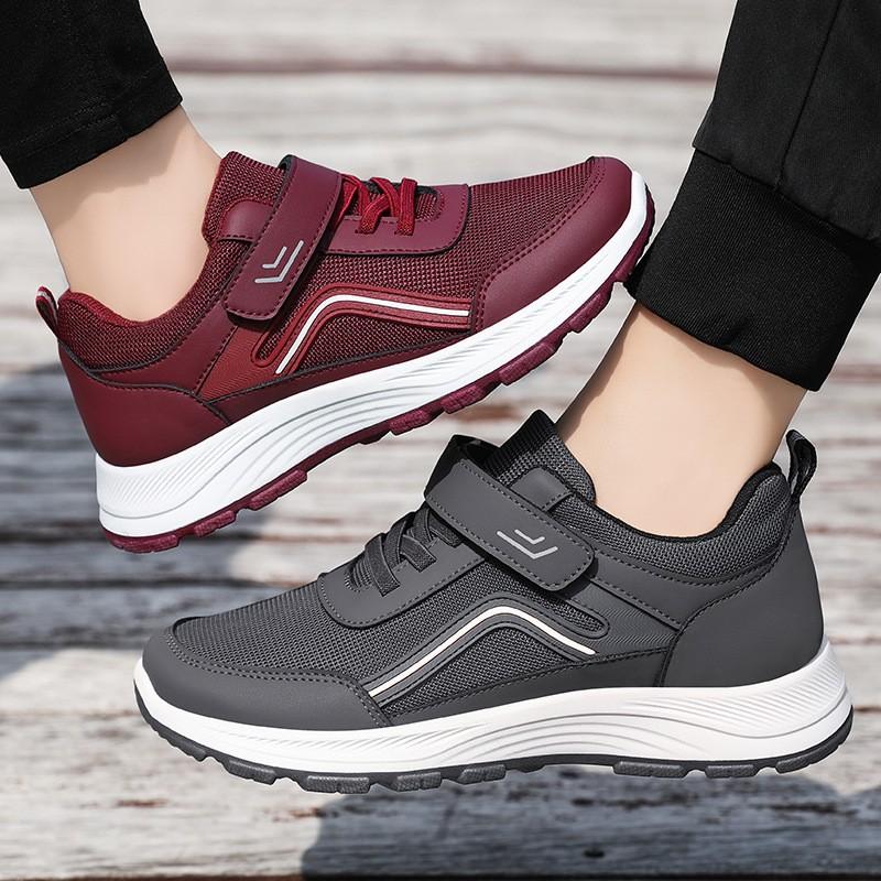 Walking shoes women's versatile spring comfortable soft-soled sports shoes casual Velcro in couple