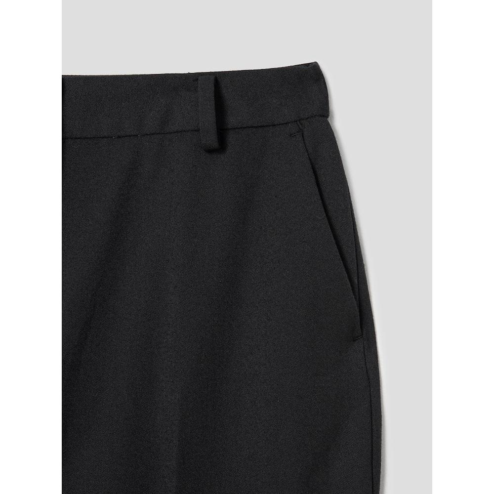 8seconds Wool Blend Long Straight Slacks Black