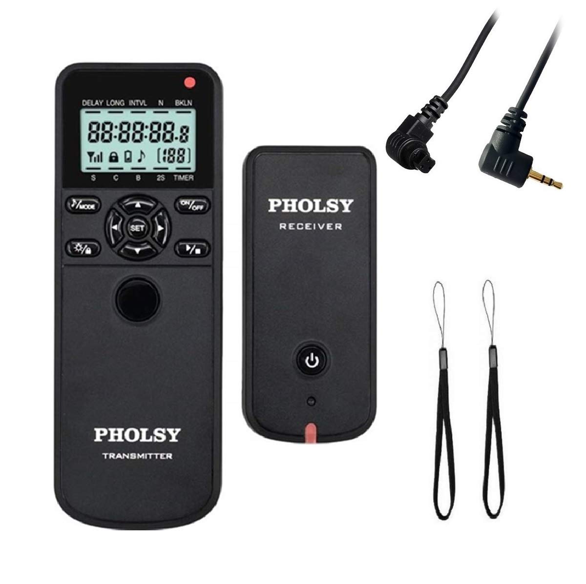 

PHOLSY Wireless Release Timer Remote Controller HDR Interval Valve Timer for Canon R100 R8 R6 R7 R10 90D 250D for Olympus EM1X EM1ii for Fujifilm чорний