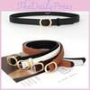 Womens Holefree Versatile Belt Black Slim Vintage Jeans Accessory Leather Pu