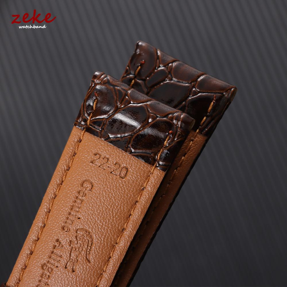 Butterfly Buckle Crocodile Pattern Leather Watch Strap 12/14/16/18/19/20/22mm Watchbands Soft Casual Business Wristwatch Band