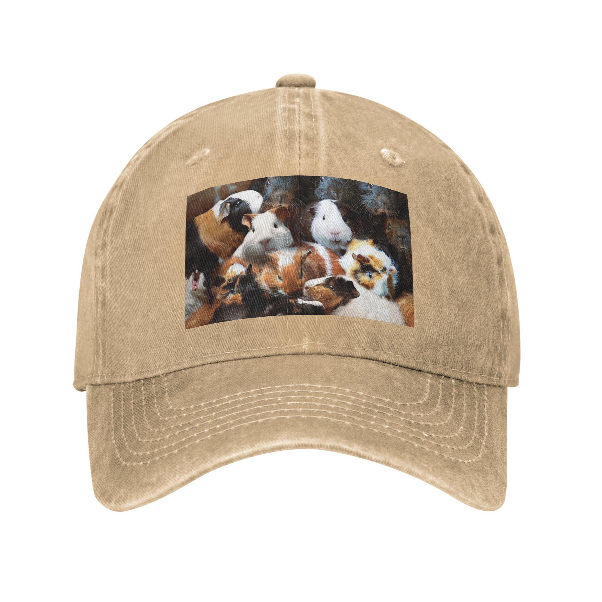 

Guinea Pigs Baseball Caps Fashion Denim Hats Outdoor Adjustable Casquette Sports Baseball Cowboy Hat for Men Women One Size