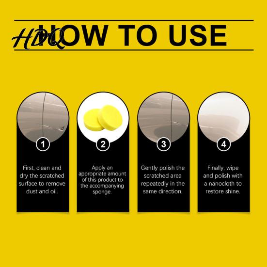 Car Scratch Repair Remover for Fine Scratches Paint Surface Agent Vehicle with Sponge Removal Kit Motorcycle Care
