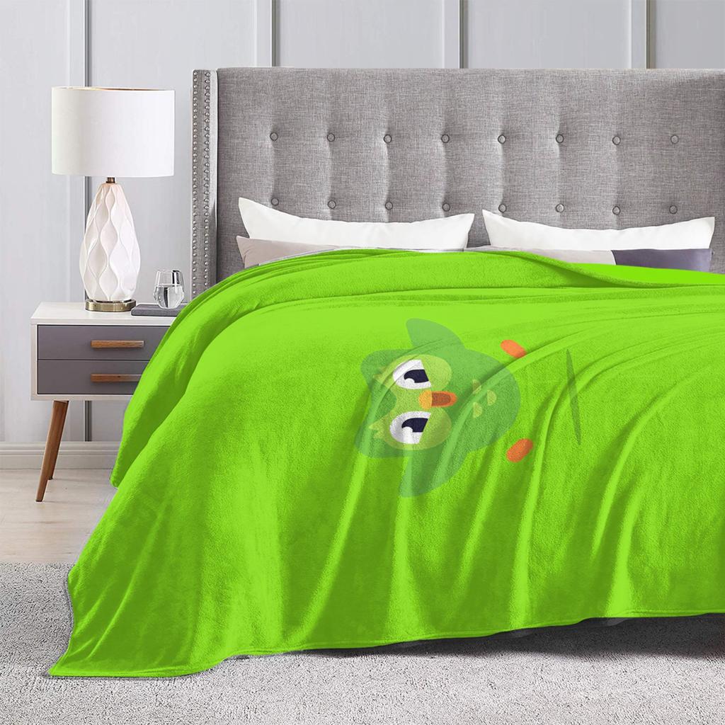 Duolingos Velvet Blanket Quality Warm Bedding Throws Autumn Decorative Bedroom Graphic Bedspread