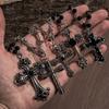 Y2k punk style creative black cross set necklace, trendy retro necklace, Christmas party jewelry gift