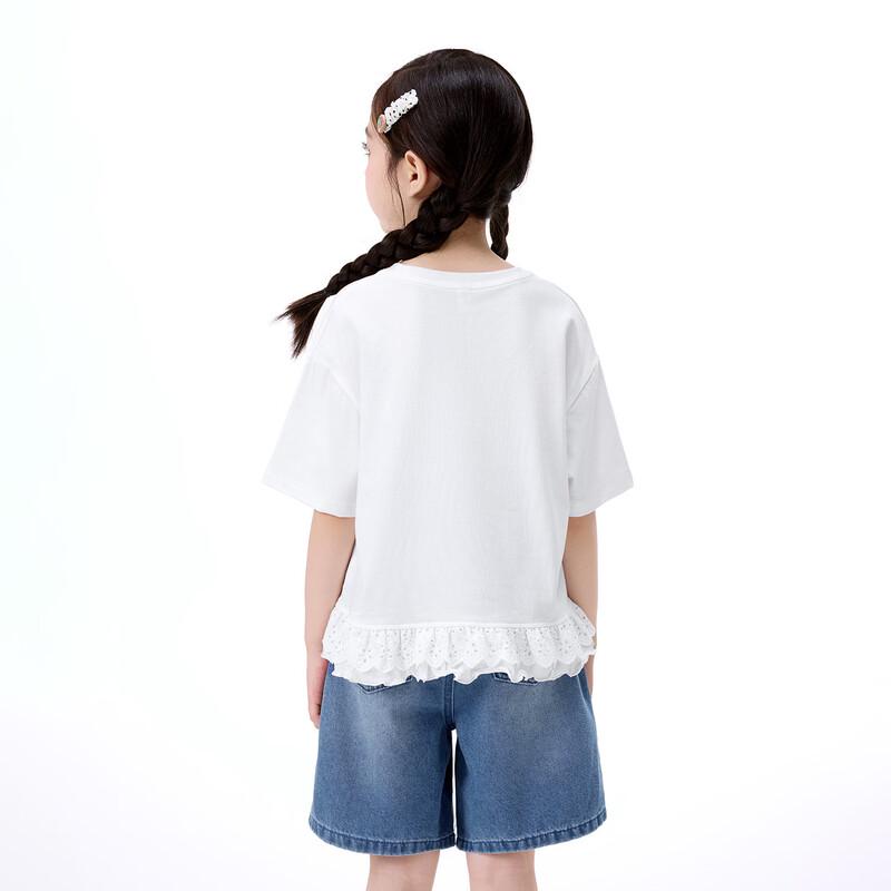 Girls' Antibacterial Cartoon Print Short Sleeve T-Shirt