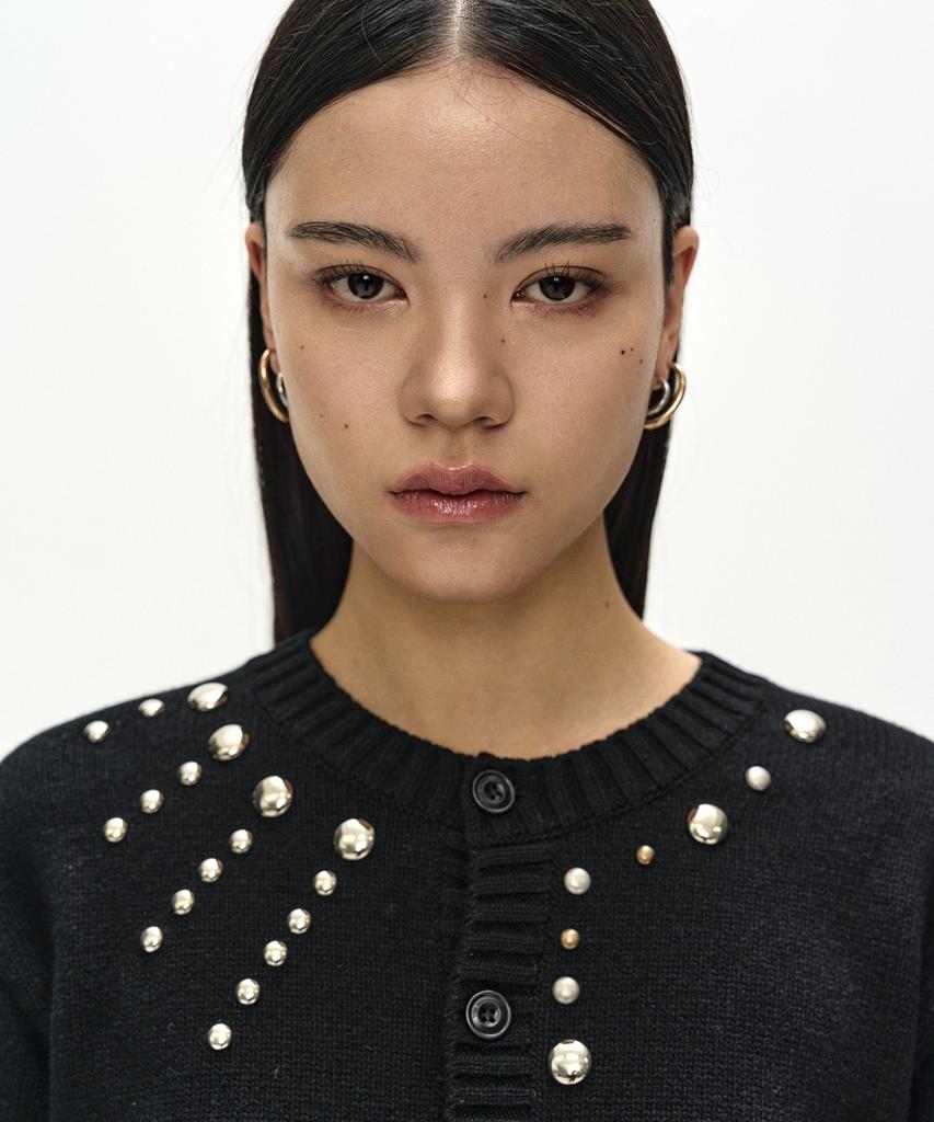 Adsb Andersson Bell Roghen Studded Cardigan (Black)